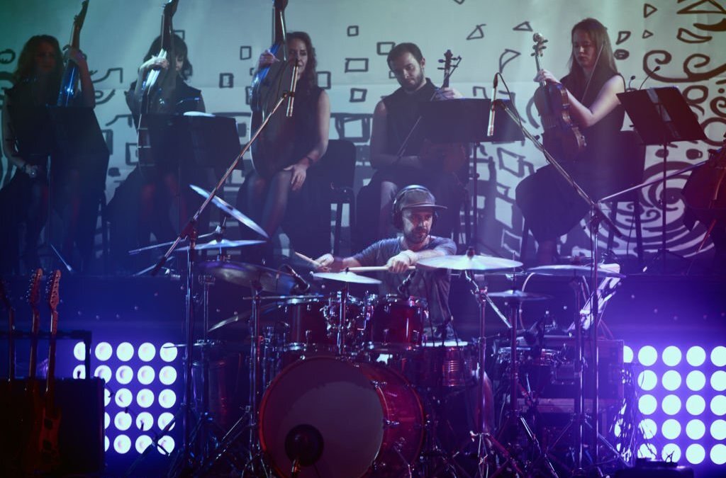 Iconic band Duran Duran performing live on stage,