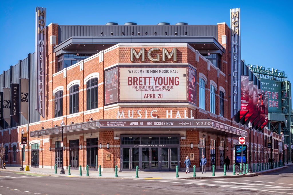 Vibrant stage at MGM Music Hall hosting a live music performance.