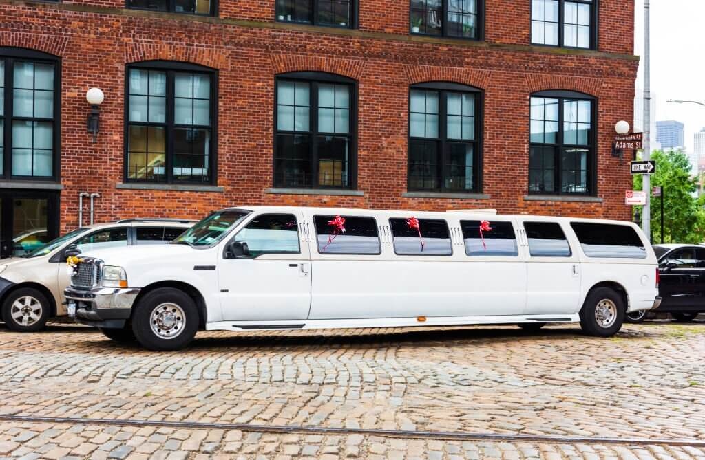 An opulent fleet of luxurious limousines.