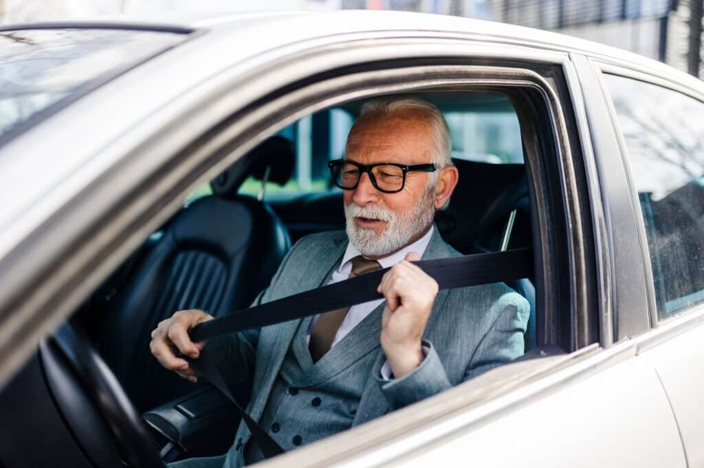 A luxurious limousine interior showcasing the ultimate driver experience.