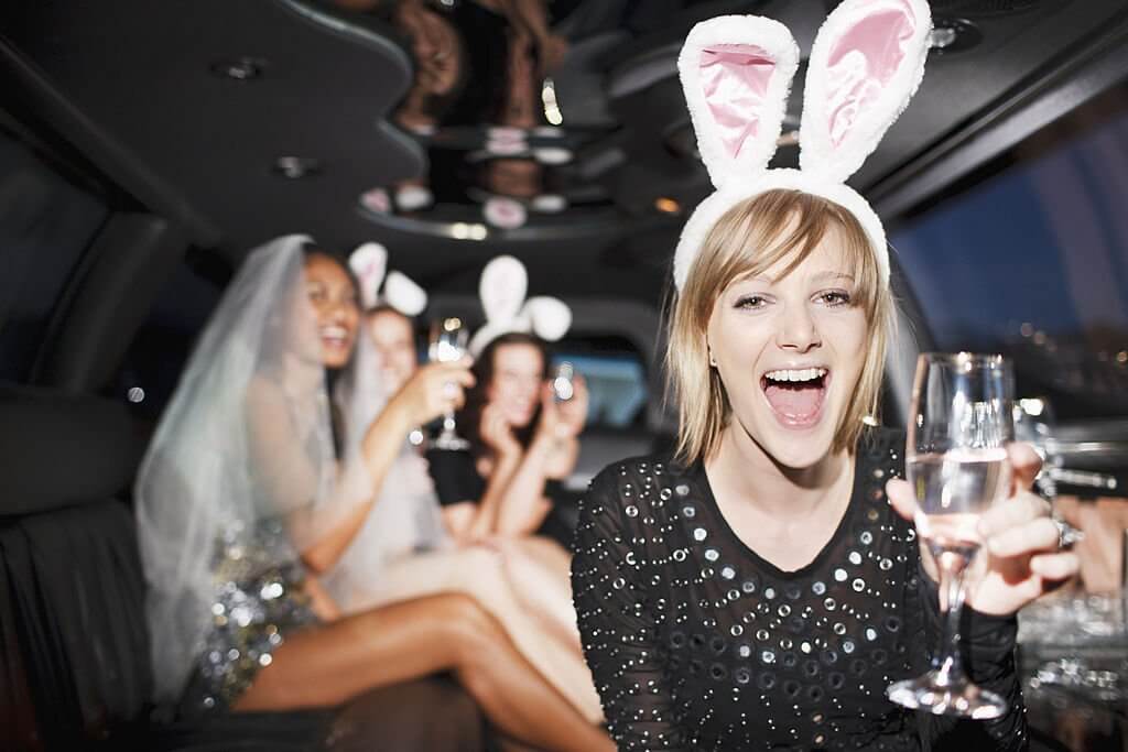 A luxurious limousine ready to transport you in style for your exciting evening out.